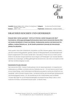 draussen kochen und geniessen