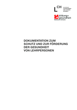 Dokumentation zum Schutz und zur F&ouml;rderung der Gesundheit
