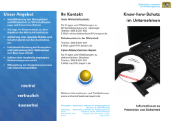 Flyer "Know-how-Schutz im Unternehmen"