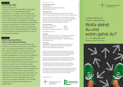 Wofür stehst du und wohin gehst du?