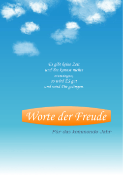 Worte der Freude