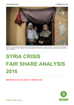 syria crisis fair share analysis 2016