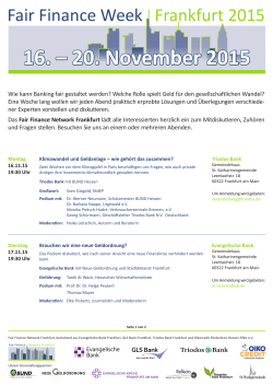 Programm Fair Finance Week 2015