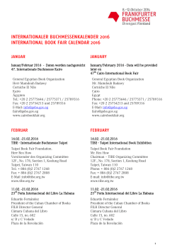 Internationaler Buchmessenkalender 2016