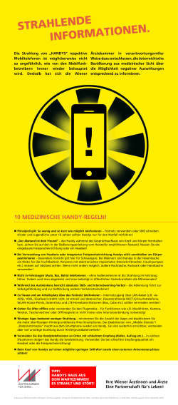 10 medizinische handy-regeln!