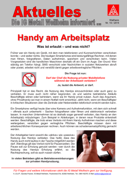 Handy am Arbeitsplatz