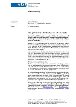 Jetzt gibt`s auch die Mehrfahrtenkarte auf dem Handy