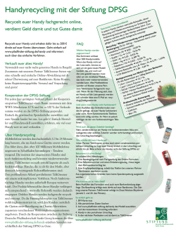 Handyrecycling mit der Stiftung DPSG