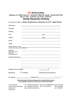 Handy Reparatur-Auftrag