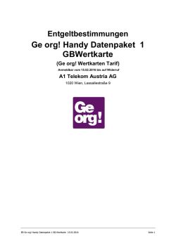 EB Ge org! Handy Datenpaket 1GB Wertkarte 1/1/2014