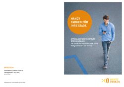 HANDY PArkeN f&uuml;r IHre StADt.