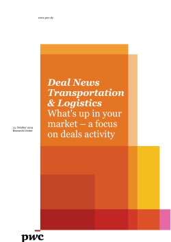 Deal News Transportation & Logistics