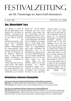 Festivalzeitung vom Montag - Adam-Kraft