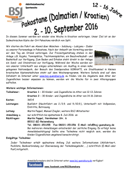 In diesem Sommer werden wir wieder eine Woche in Kroatien