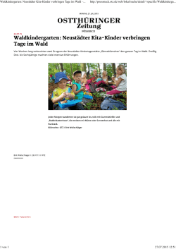 Waldkindergarten: Neustädter Kita-Kinder verbringen Tage im Wald