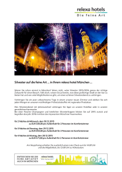 Silvesterangebot 2015 relexa hotel München (PDF