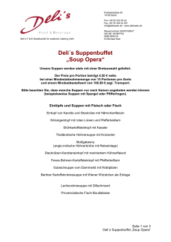 Deli`s Suppenbuffet Soup Opera