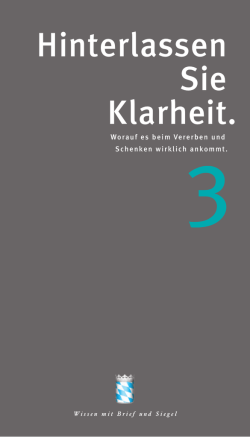 Hinterlassen Sie Klarheit. - REINDERS, Notar Wiesbaden