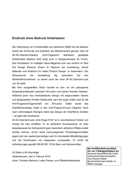 Eindruck ohne Abdruck hinterlassen