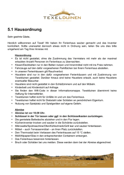 Hausordnung - Texel Duinen