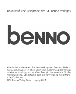 Unverkäufliche Leseprobe des St. Benno-Verlages