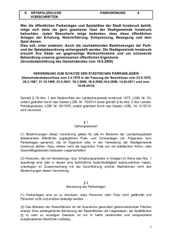 E-08 Parkordnung - Stadt Innsbruck