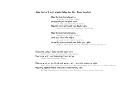 May the Lord send angels (M&ouml;ge der Herr Engel senden) May the