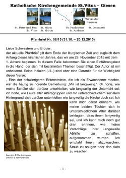 Pfarrbrief 06/2015 - Kath. Pfarrgemeinde St. Vitus