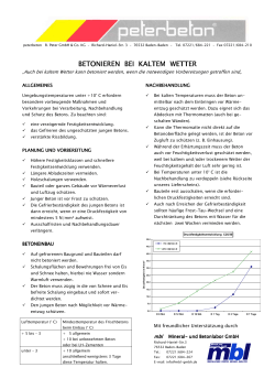 Betonieren bei kaltem Wetter