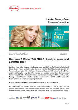 Henkel Beauty Care Presseinformation Das neue 3 Wetter Taft