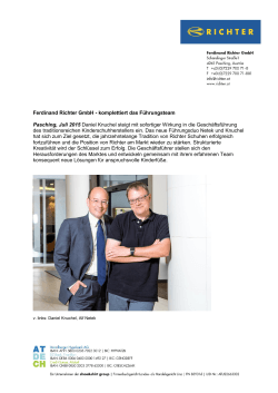 Ferdinand Richter GmbH - komplettiert das Führungsteam