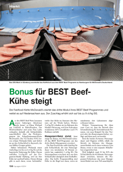 Bonus für BEST Beef- Kühe steigt