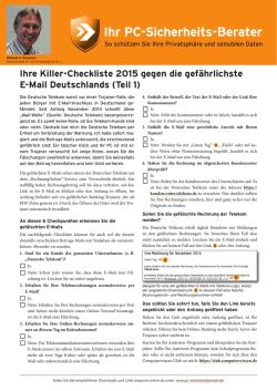 Ihre Killer-Checkliste 2015 gegen die