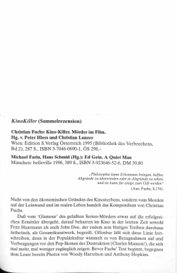 KinoKiller (Sammelrezension) Christian Fuchs: Kino