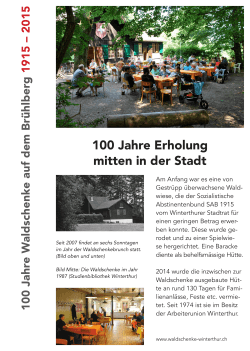 Ausstellung 100 Jahre Waldschenke