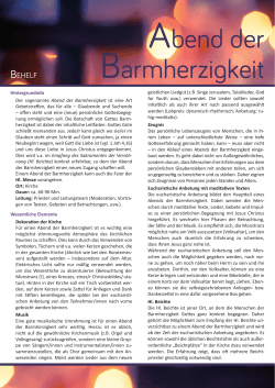 Abend der Barmherzigkeit - Referat für Neuevangelisierung