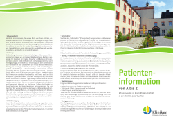 Patienten- information - Klinik St. Josef Buchloe