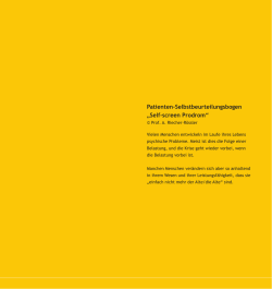 Patienten-Selbstbeurteilungsbogen &bdquo;Self