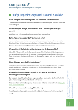 H&auml;ufige Fragen im Umgang mit Krankheit und Unfall