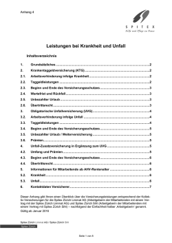 Leistungen bei Krankheit und Unfall