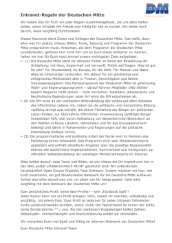 Intranet-Regeln - Deutsche Mitte.de