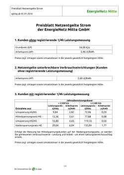 Preisblatt EnergieNetz Mitte ab 1. Januar 2016 (319.19 Kb, pdf)