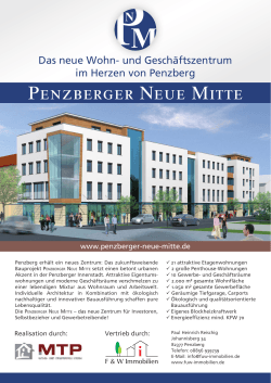 Flyer - Penzberger Neue Mitte