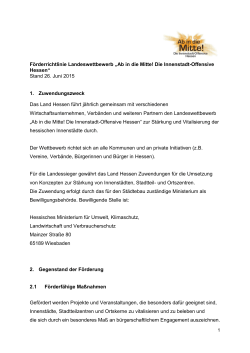 Förderrichtlinien - Ab in die Mitte Hessen