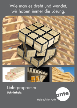 Lieferprogramm Wie man es dreht und wendet, wir haben