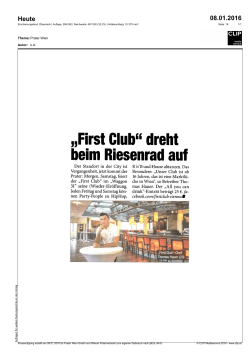 First Club dreht - im Wiener Prater