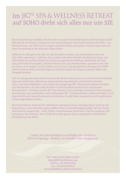 Im JK7&reg; SPA & WELLNESS RetrEat auf SOHO dreht sich alles nur