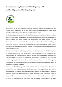 jetzt Spendenaufruf lesen - Klein