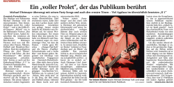 Ein &bdquo;voller Prolet&ldquo;, der das Publikum ber&uuml;hrt
