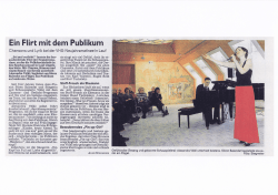 Ein Flirt mit dem Publikum